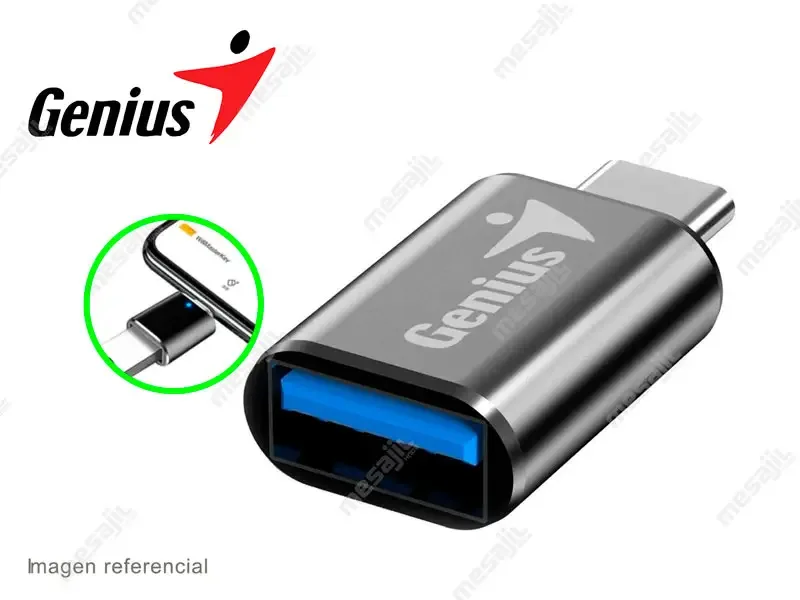 Adaptador Genius de USB-C a  USB-A Dark Grey