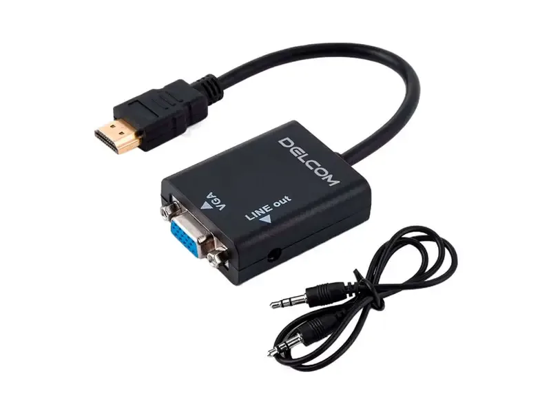 Adaptador HDMI a VGA DELCOM GT Con Audio