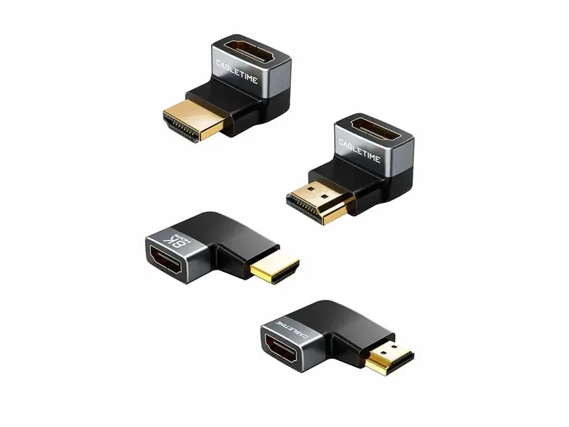 Adaptador HDMI Macho a Hembra 8K 90° CABLETIME CP41G