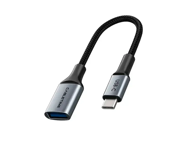 Adaptador OTG USB-C a USB-A CABLETIME CP60G 5Gbps
