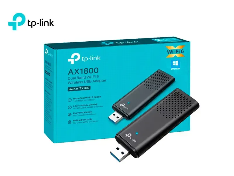 Adaptador TP-Link Archer TX20U AX1800 USB Dual band Wi-Fi 6