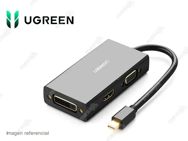 Adaptador UGREEN (20418) convertidor  Mini DisplayPort a HDMI/VGA/DVI