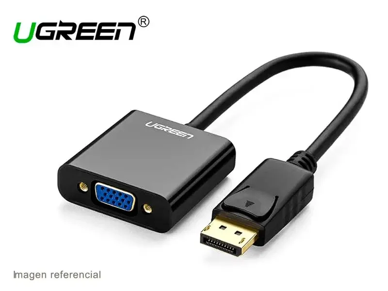 Adaptador UGREEN convertidor DisplayPort macho a VGA hembra (20415) Black