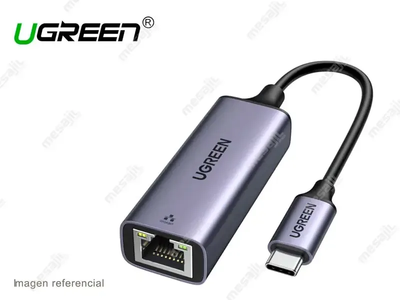 Adaptador UGREEN USB-C  a red RJ45 Gigabit Aluminio (50737)