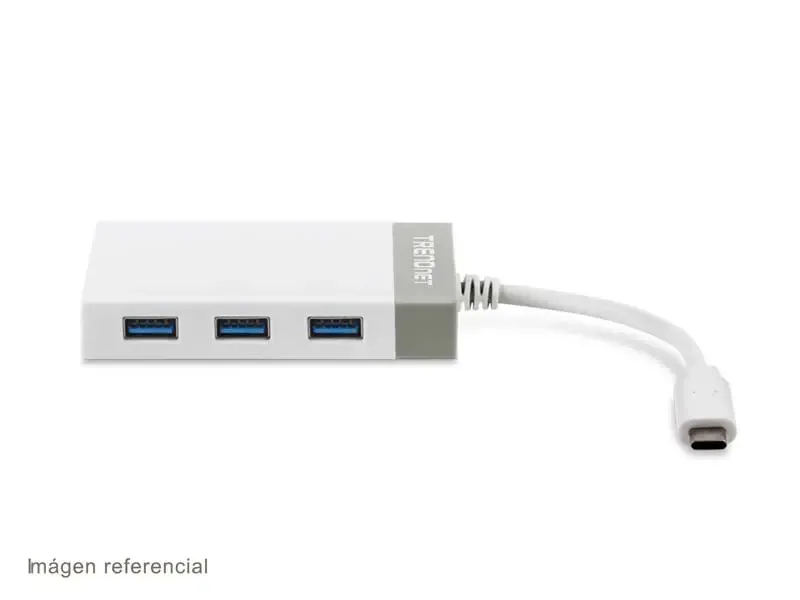 Adaptador USB-C a Ethernet Gigabit + Hub 3 Puertos USB TRENDnet TUC-ETGH3