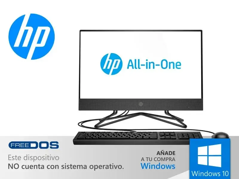 All In One HP 200 G4 Intel Core i5-10210U 8GB/1TB/21.5" No incluye windows