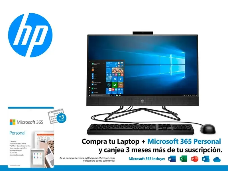 All In One HP 205 G4 AMD Ryzen 5 3500U 8GB/1TB/23.8"/W10Pro