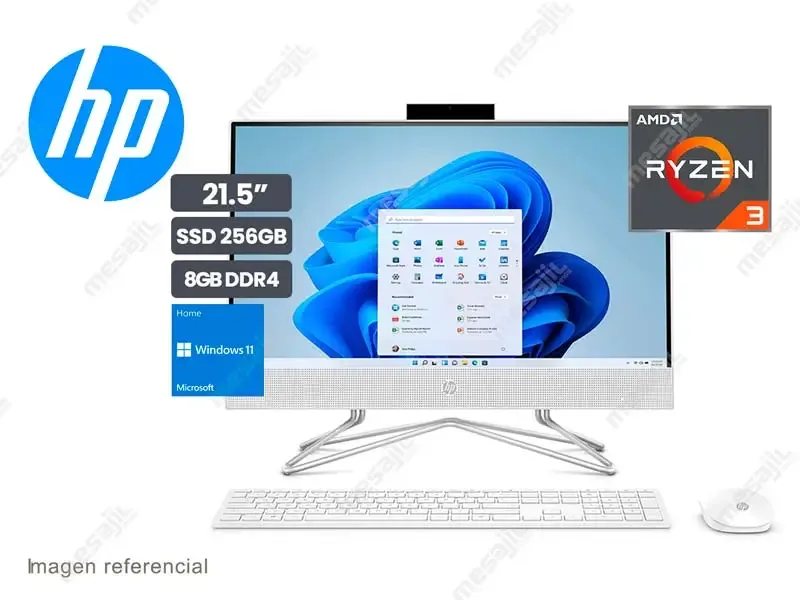 All In One HP 22-DD0535la AMD Ryzen 3 3250U 8GB/SSD256GB/W11H/21.5"