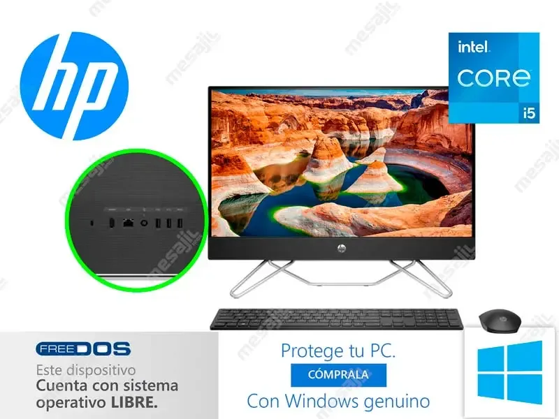 All In One HP 27-cb1007la Intel i5-1235U 8GB/SSD 256GB/23.8"/ No Incluye Windows
