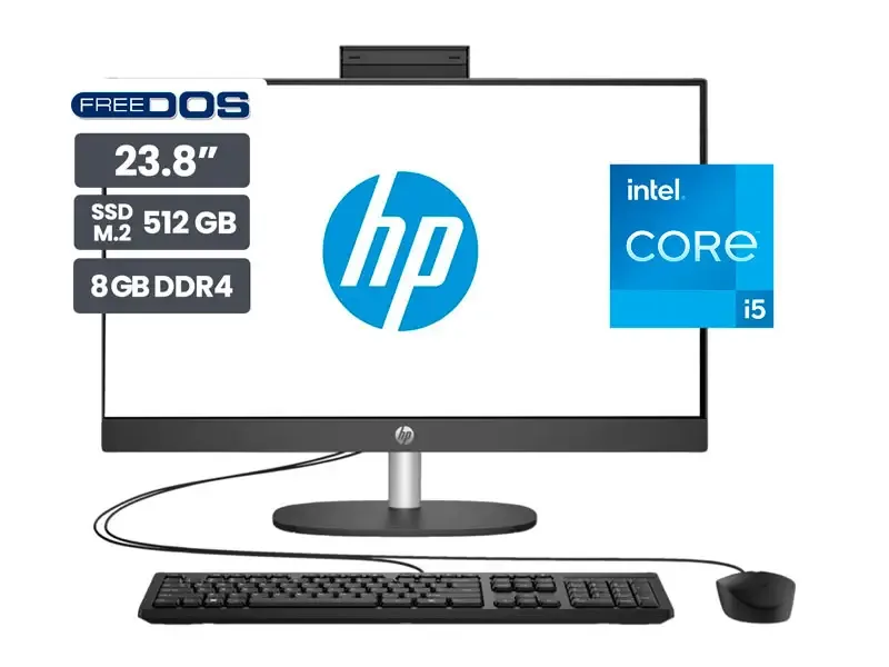 All In One HP AIO ProOne 240 G10 23.8" FHD Intel Core i5-1335U 8GB SSD512GB No incluye Windows