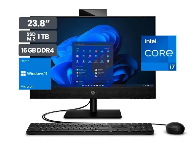 All In One HP AIO ProOne 440 G9 23.8" FHD Intel Core i7-13700 16GB SSD1TB Wind11 home