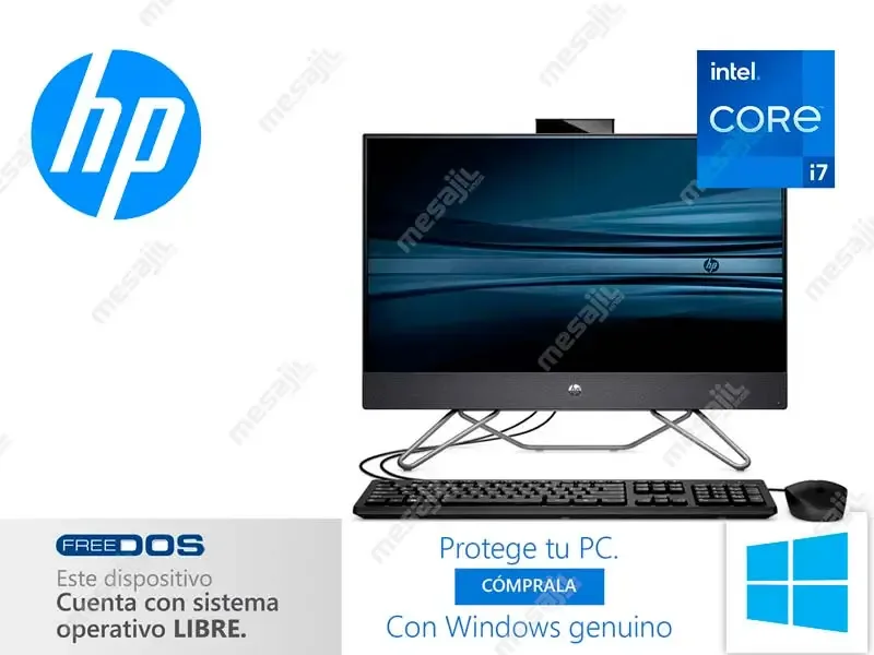 All In One HP ProOne 240 G9  AIO Intel Core i7-1255U 8GB/SSD 512GB M.2 NVMe/23.8" No incluye windows
