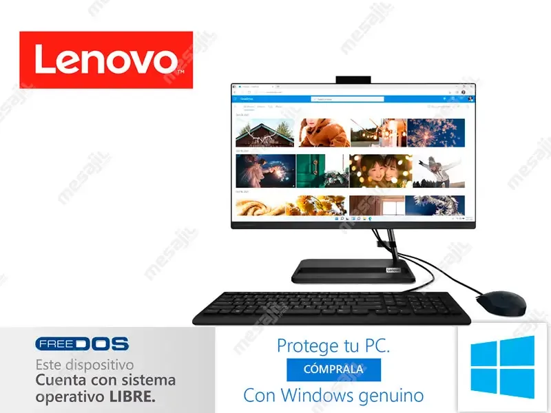 All In One Lenovo IdeaCentre 3 24IAP7 Intel Core i3-1215U 8GB/SSD512GB/23.8"FHD/No incluye windows