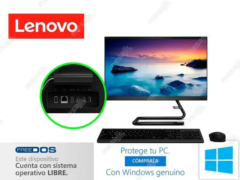 All In One Lenovo IdeaCentre AIO 3 24LMB05 Core i3-10100T 8GB/SSD 256GB 23.8" FHD/ No incluye windows