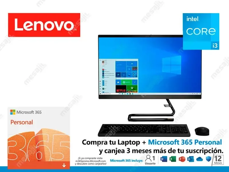 All In One Lenovo IdeaCentre AIO 3 Intel Core i3-10100T 8GB/SS256GB/W11H/23.8"