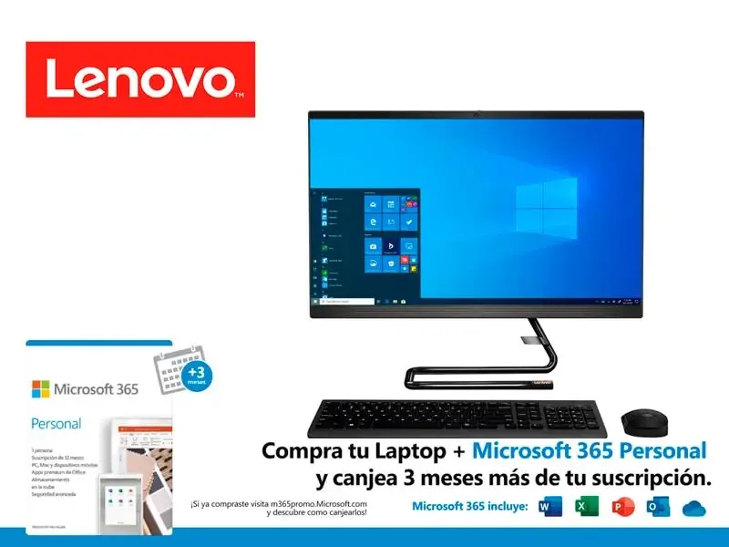 All In One Lenovo IdeaCentre AIO 3 Intel Core i5-10400T 4GB/1TB/W10H/23.8"