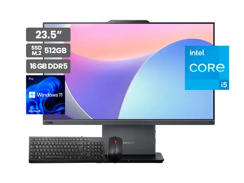 All In One Lenovo ThinkCentre Neo 50a AIO Intel Core i5-210H 16GB SSD512GB 23.5" Wind 11P