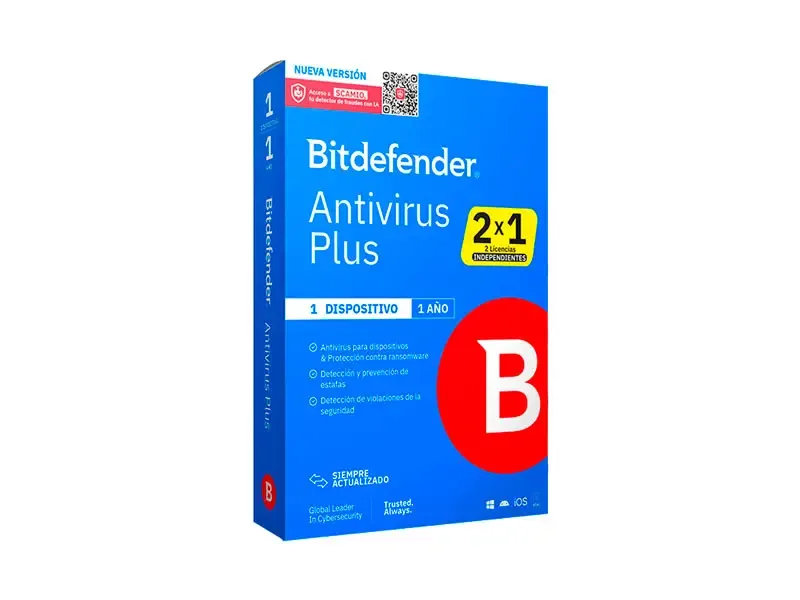 Antivirus Bitdefender Plus 2 x 1  12 Meses