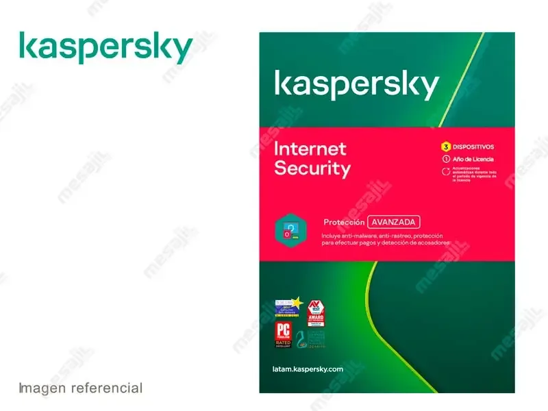 Antivirus Kaspersky Internet Security 3 PC x 12 Meses