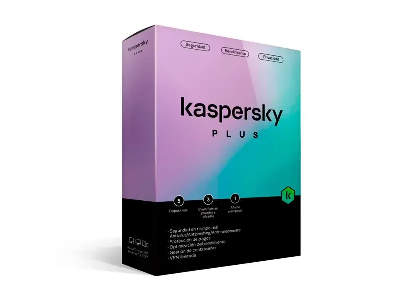 Antivirus Kaspersky Plus 5PC x 12 Meses