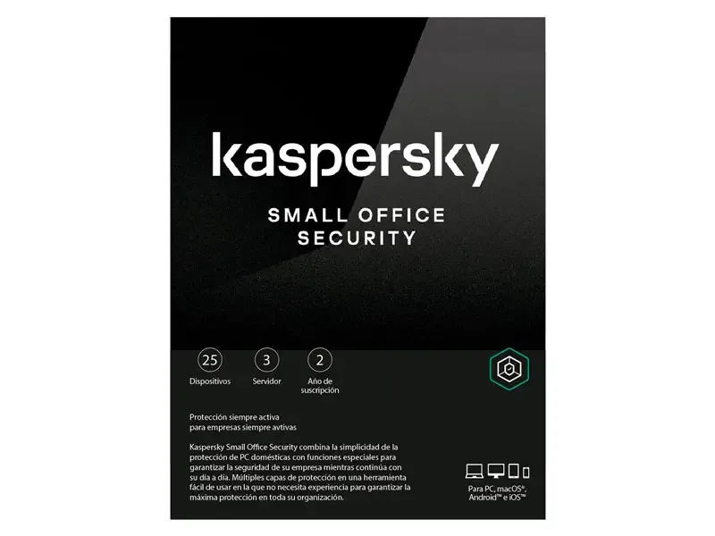 Antivirus Kaspersky Small Office Security 8 ESD (3 Server+ 25 Dispositivos) 2 años