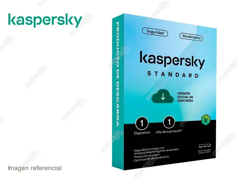 Antivirus Kaspersky Standar 1PC 12 Meses (obsequio)
