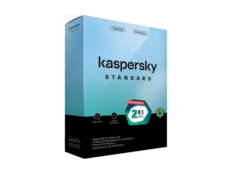 Antivirus Kaspersky Standar 2 X1 Dispositivos x 12 Meses
