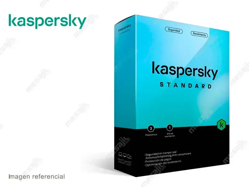 Antivirus Kaspersky Standard 3 PC x 1 AÑO