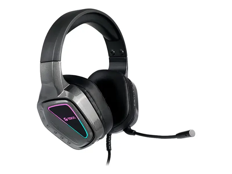 Audifono gamer TEROS TE-8171N RGB negro