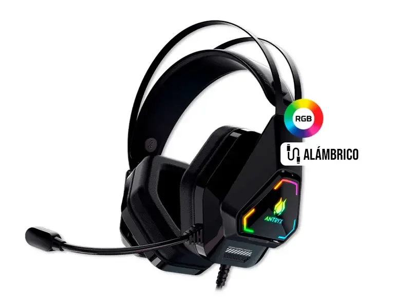 Audifono Gaming Antryx Raider Plus 7.1 Virtual / Vibrador /USB Black