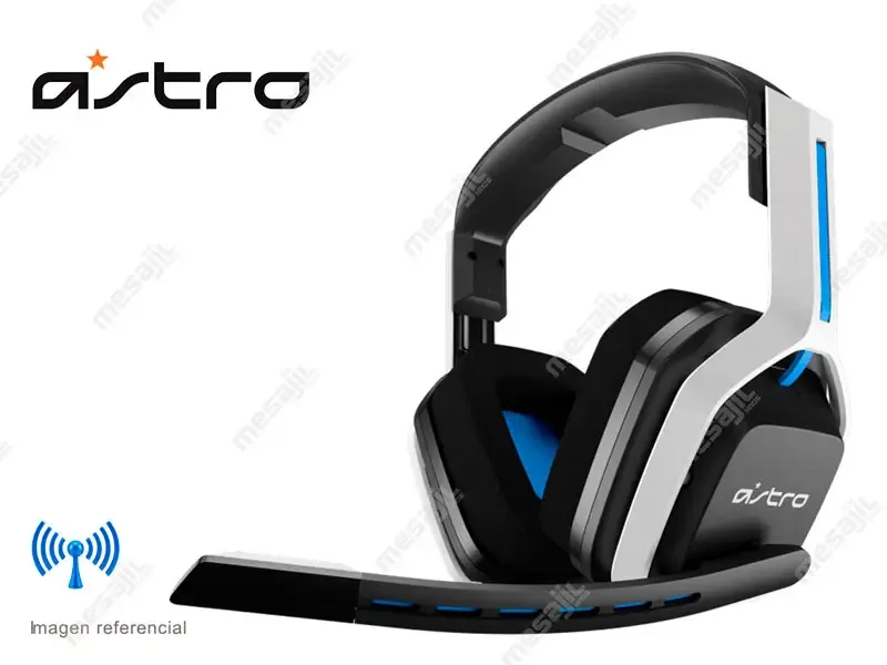 Audifono Gaming Astro A20 Wireless Gen 2 Blue/White para PS5/PC/Mac