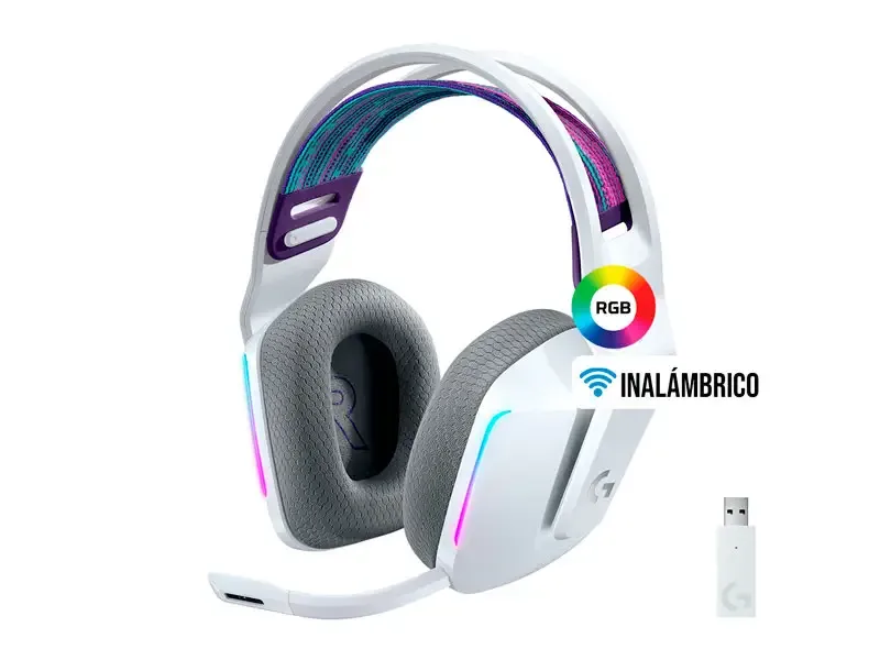 Audifono Gaming Logitech G G733 Lightspeed Wireless RGB White