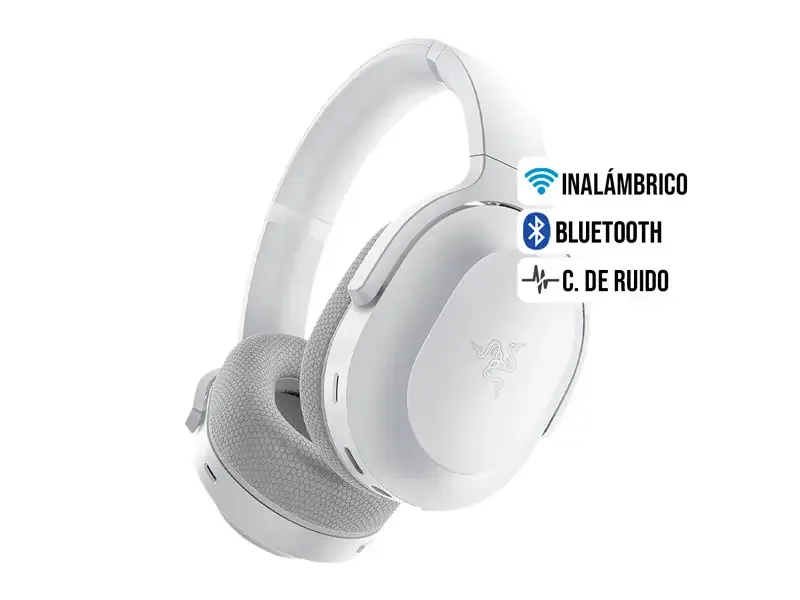 Audifono Gaming Razer Barracuda Wireless Multi Plataforma BTTHX White