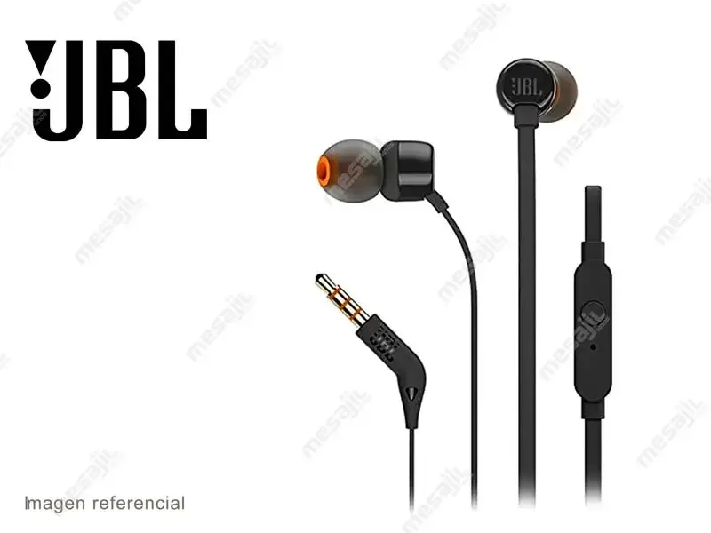 Audifono JBL T110 Wired  (JBLT110BLKAM) Conector de 3,5 mm Negro