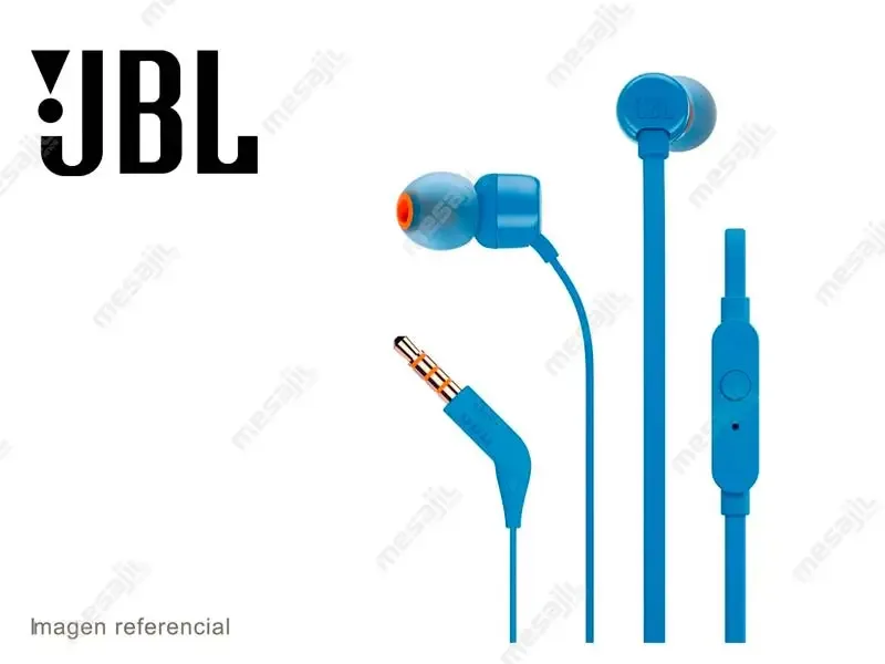 Audifono JBL T110 Wired  (JBLT110BLUAM) Conector de 3,5 mm Azul