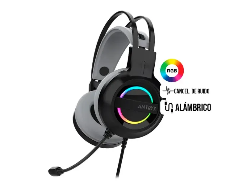 Auricular Gaming Antryx IRIS-K Virtual  7.1 Black/Gray