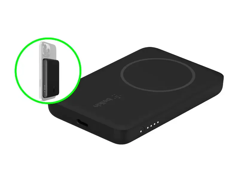 Bateria Externa Portatil Belkin Power Bank Inambrico Magnetico 2500mAh Black