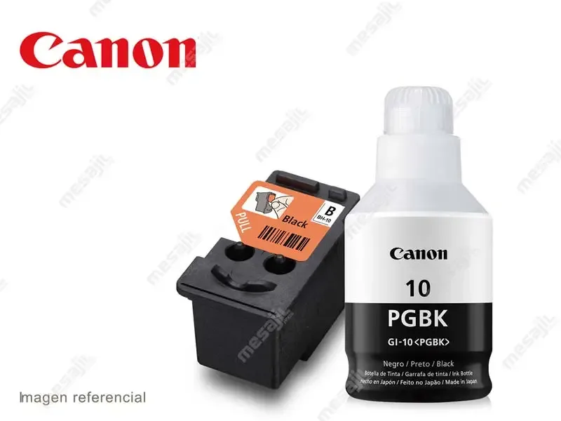 Botella de Tinta Canon GI-10 + Cabezal BH-10 Negro G5010/G6010/G7010