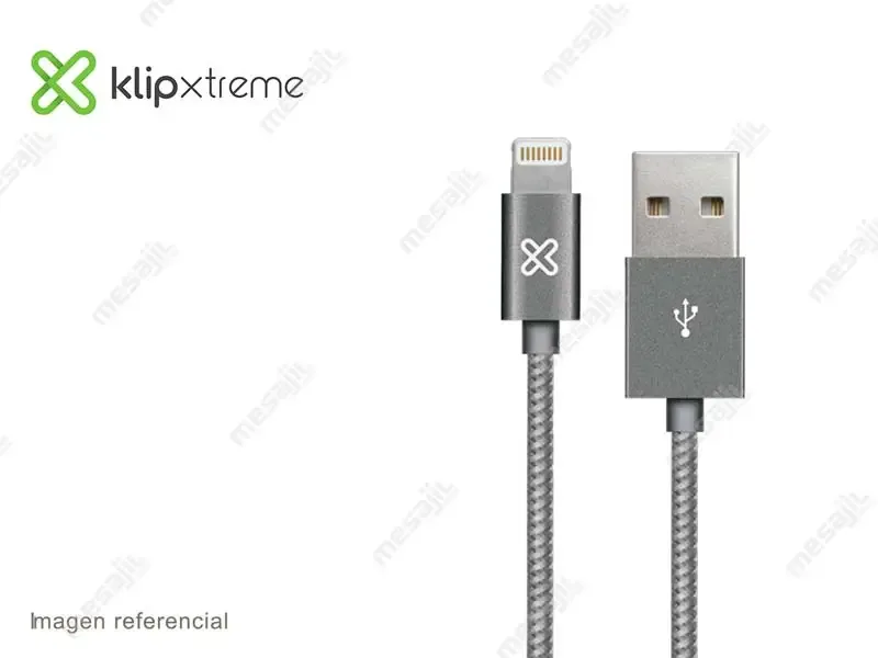 Cable Cargador Klip Xtreme Lightning a USB 1m (KAC-010SV) Silver