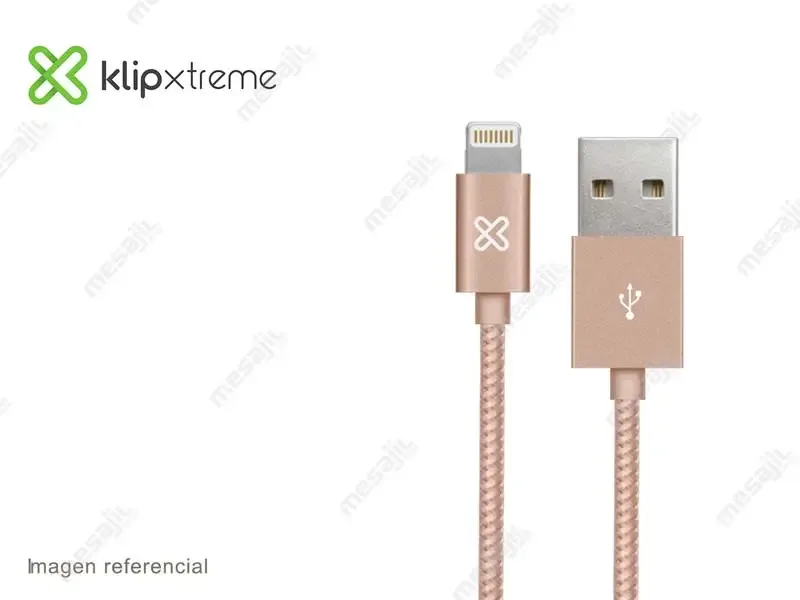 Cable Cargador Klip Xtreme Lightning a USB 2m (KAC-020RG) Rose Gold
