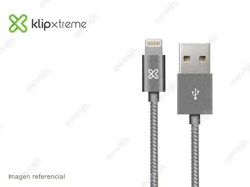 Cable Cargador Klip Xtreme Lightning a USB 2m (KAC-020SV) Silver