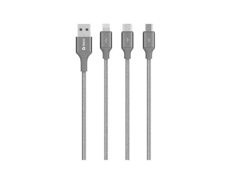 Cable de carga 3 en 1 TEROS TE-70210W Obsequio
