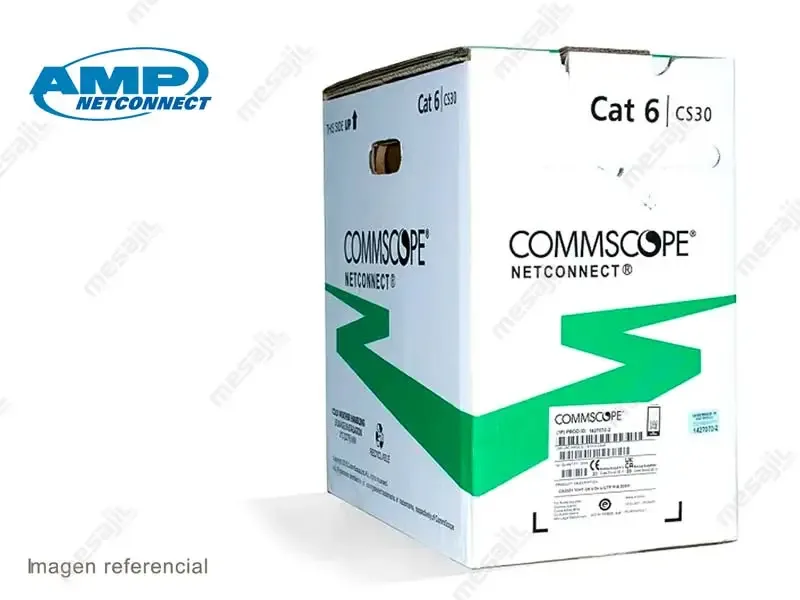 CABLE DE RED AMP/COMMSCOPE UTP  CAT-6 LSZH-3 Rollo 305M Blanco
