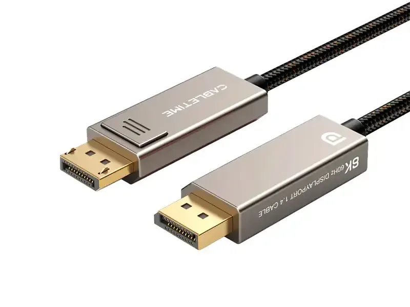 Cable DisplayPort a DisplayPort 2mts CABLETIME CD12L 8K 60Hz a 4K 144Hz Zinc