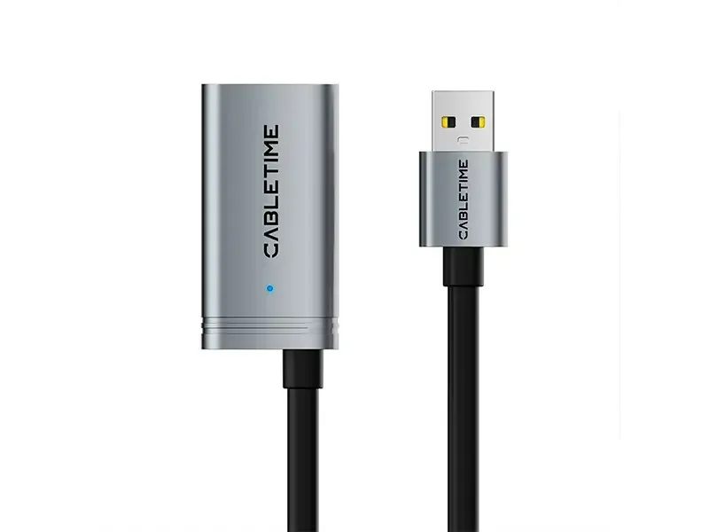 Cable Extension USB 10mts CABLETIME CA19S USB-A Hembra 5Gbps