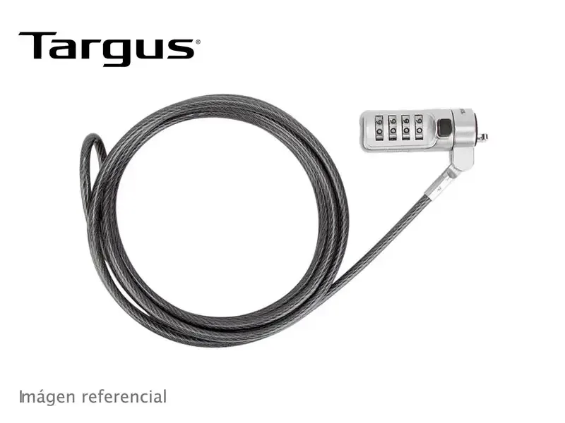 Cable Seguridad Targus Defcon - Acero con Clave ASP66GLX