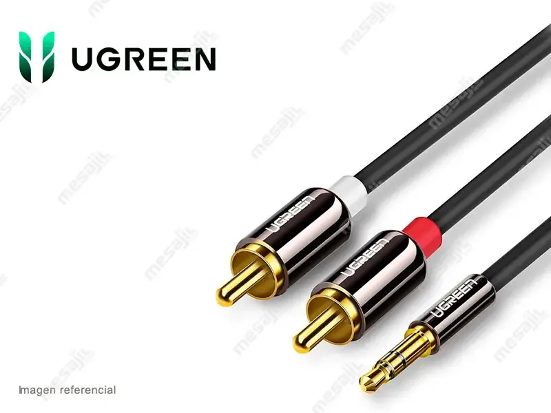 Cable UGREEN de Audio 3.5mm a 2 RCA 5mts (10591) Negro