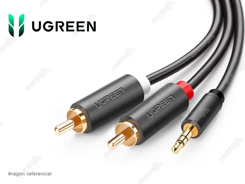 Cable UGREEN de Audio 3.5mm estereo a RCA  5mts (10513) Gris