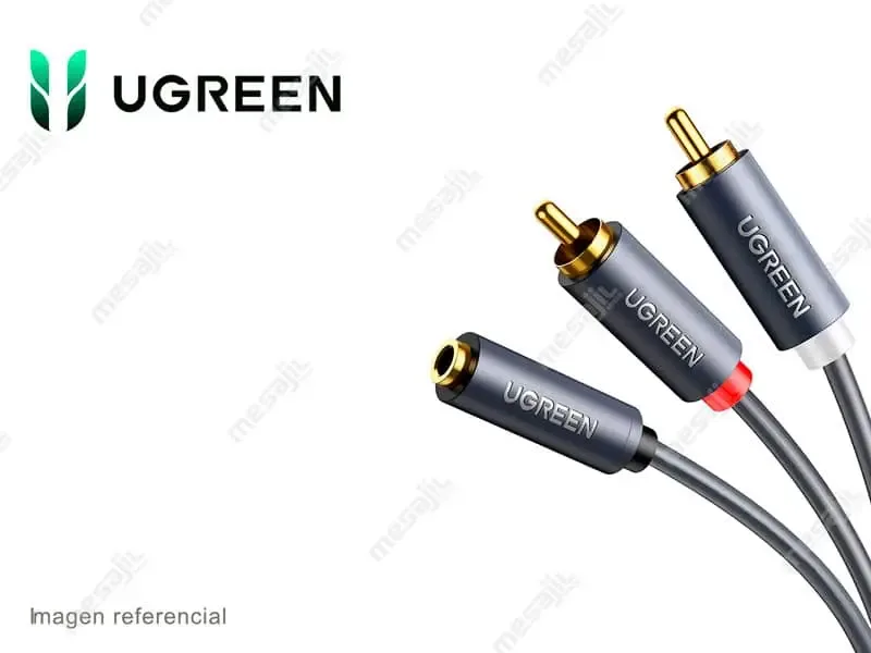 Cable UGREEN de Audio 3.5mm estereo hembra a RCA x 2 (10588)