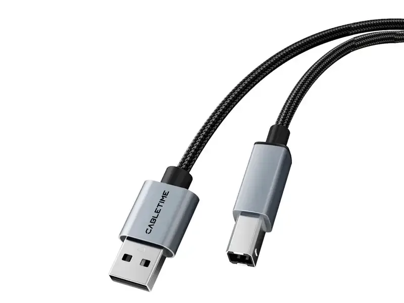 Cable USB-A a USB-B 2mts CABLETIME CA15L para Impresora